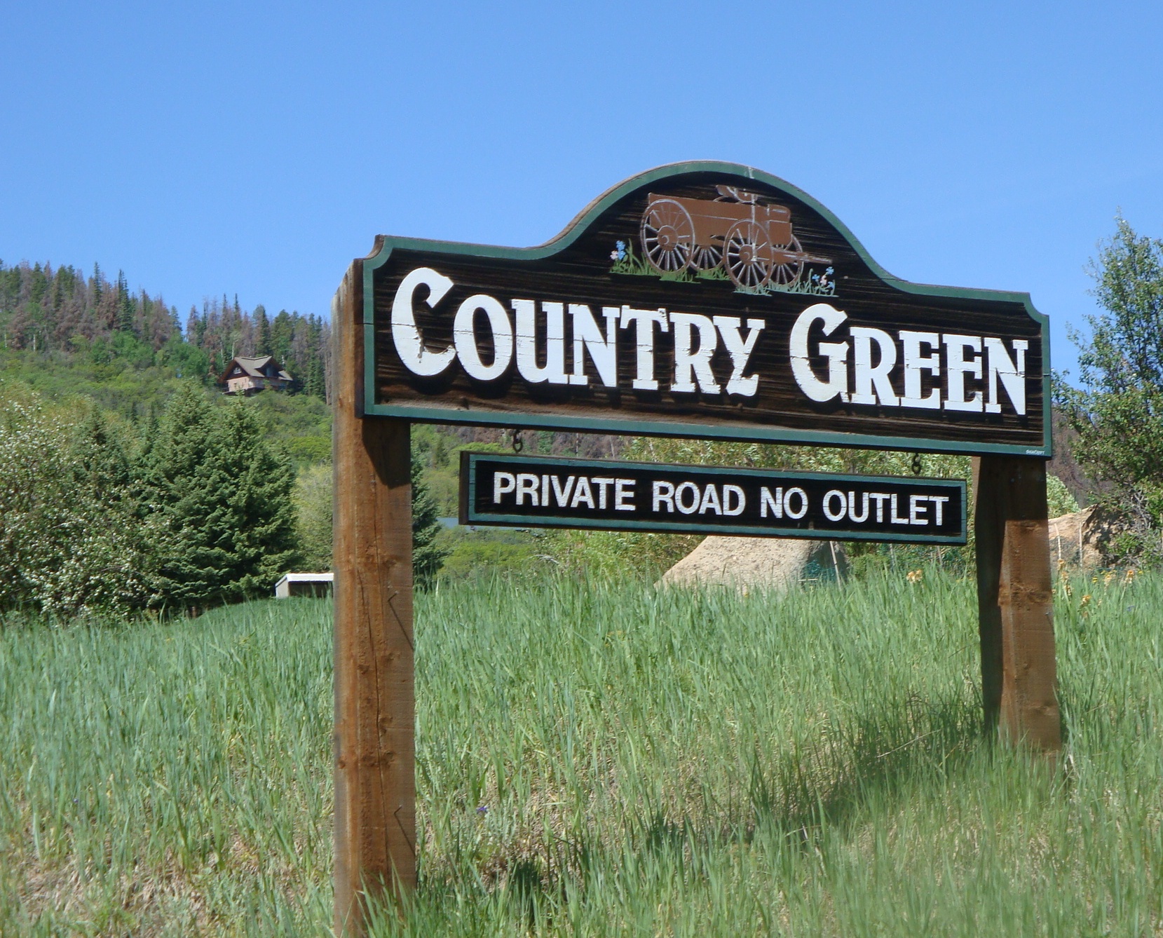 Country Green sign